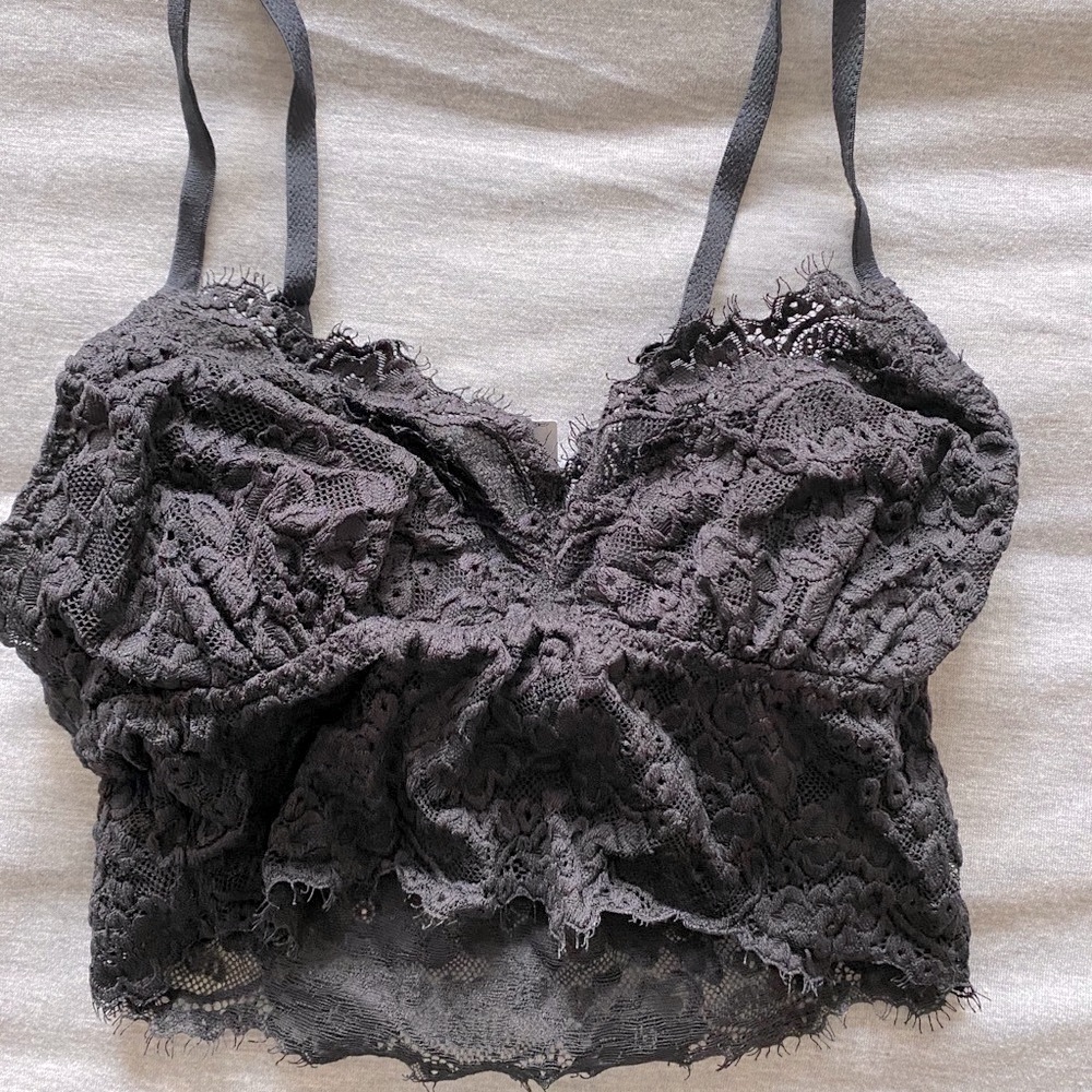 Black lace bralette